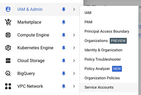 how to set up a google cloud platform service account